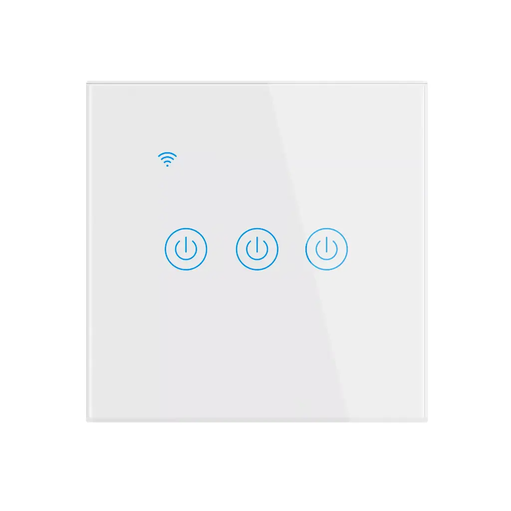 Interrupteurs connecté 3 gang wifi/Zigbee compatible Google home, Alexa Tuya/Smart Life sans neutre 