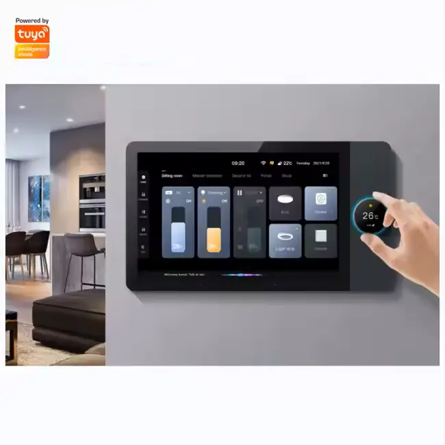 Ecran tactile de 7", WiFi multifonctionnel, système de musique de fond pour la maison, Tuya Zigbee Gateway 