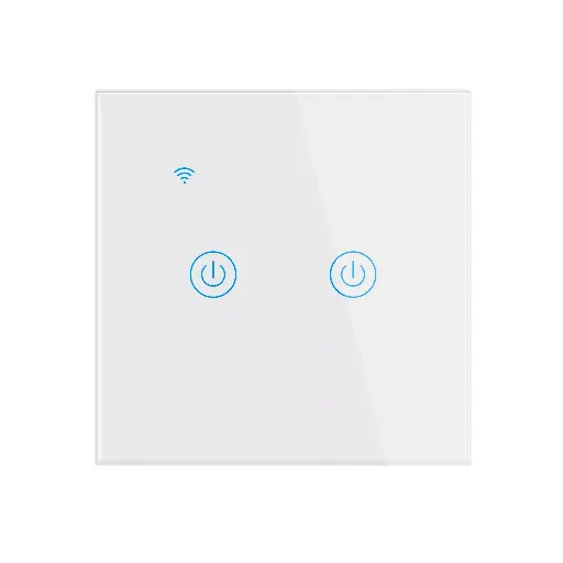 Interrupteurs connecté 2 gang wifi/Zigbee compatible Google home, Alexa Tuya/Smart Life sans neutre 