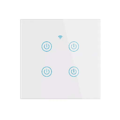 Interrupteurs connecté 4 gang wifi/Zigbee compatible Google home, Alexa Tuya/Smart Life sans neutre 