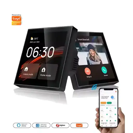 Ecran tactile de 4", WiFi multifonctionnel, système de musique de fond pour la maison, Tuya Zigbee Gateway