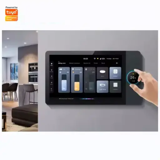 Ecran tactile de 7", WiFi multifonctionnel, système de musique de fond pour la maison, Tuya Zigbee Gateway 